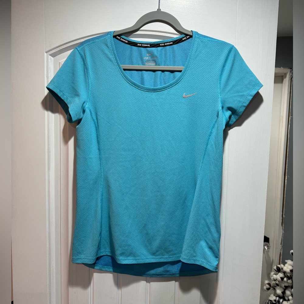 Nike Aqua Blue Short Sleeve Dri-FIT Tee‎